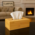 Bamboo Wooden Tissue Box – Natural 300g Eco-Friendly Holder