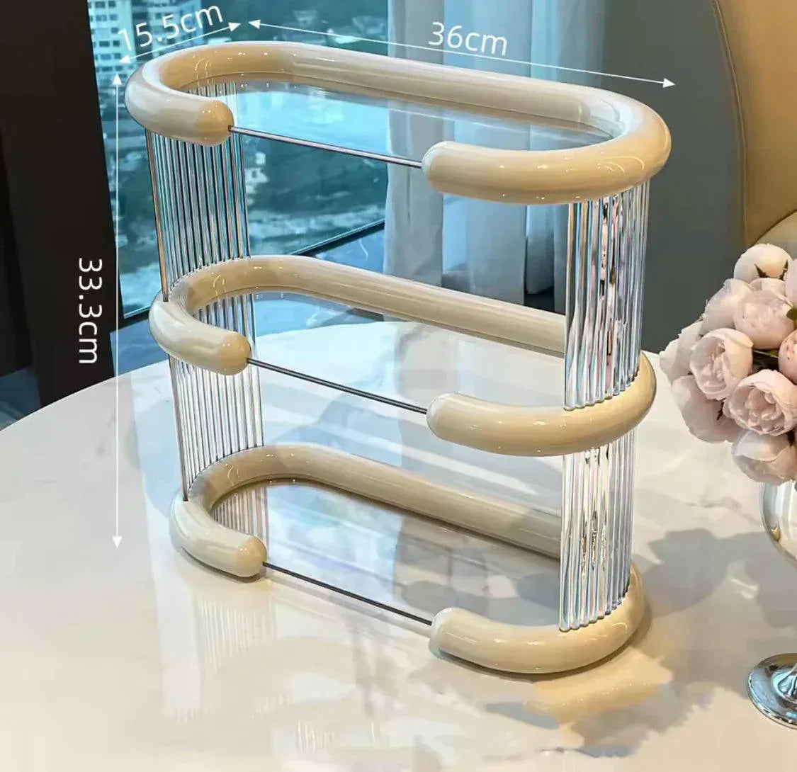 Multipurpose Storage Rack for Bathroom, Kitchen, and Vanity – Organizer Shelf for Cosmetics and Essentials