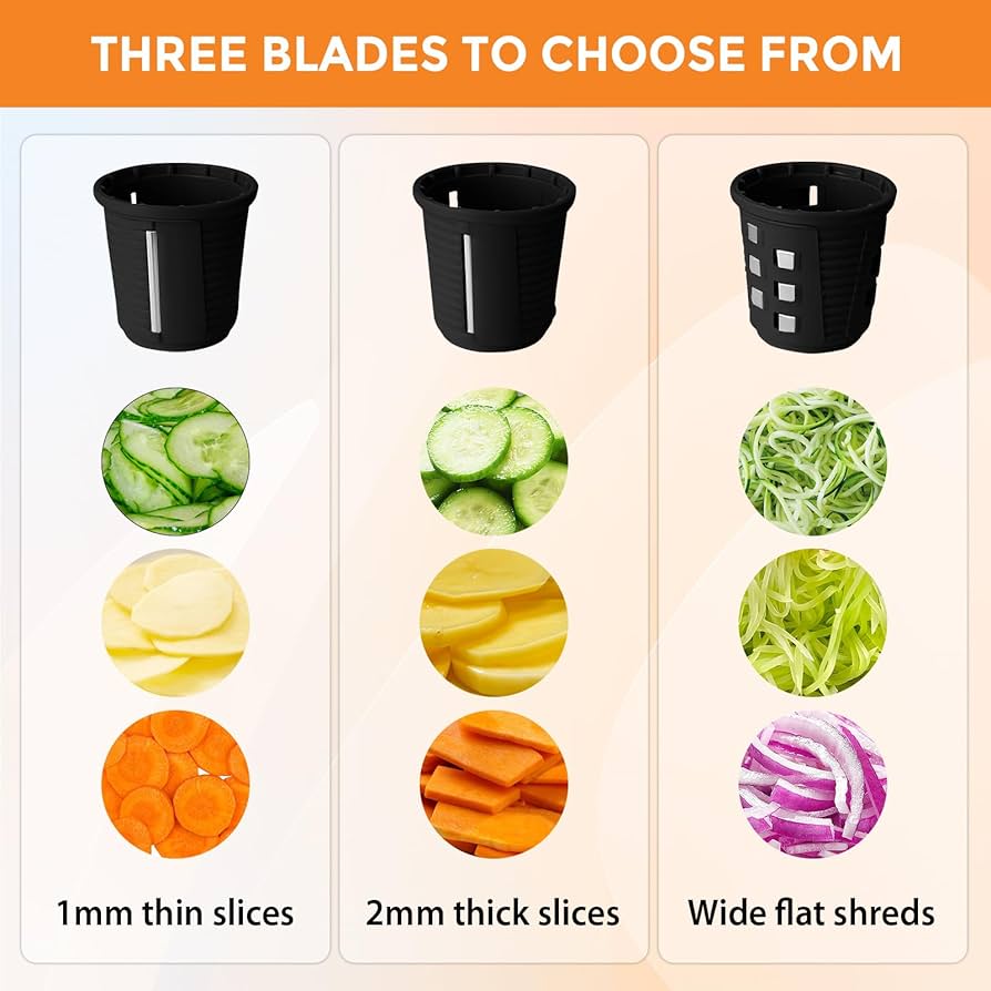 Electric Vegetable Slicer – 4-Blade Automated Prep Station