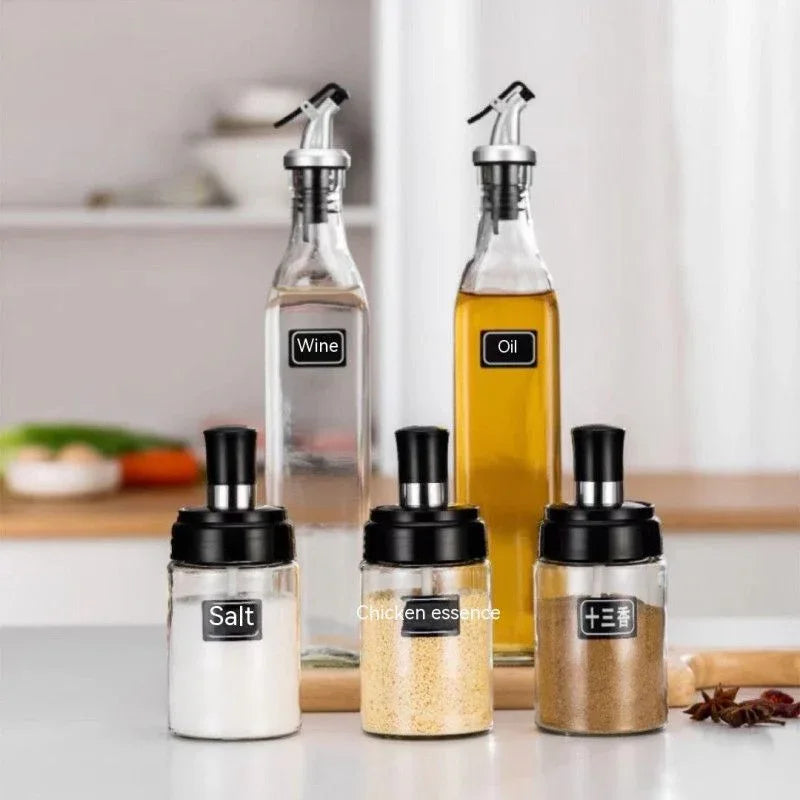 Oil & Masala Seasoning Jar Set – Pack of 5