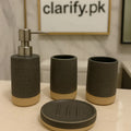 4Pcs Luxury Grey Bath Set – Modern Bathroom Accessories