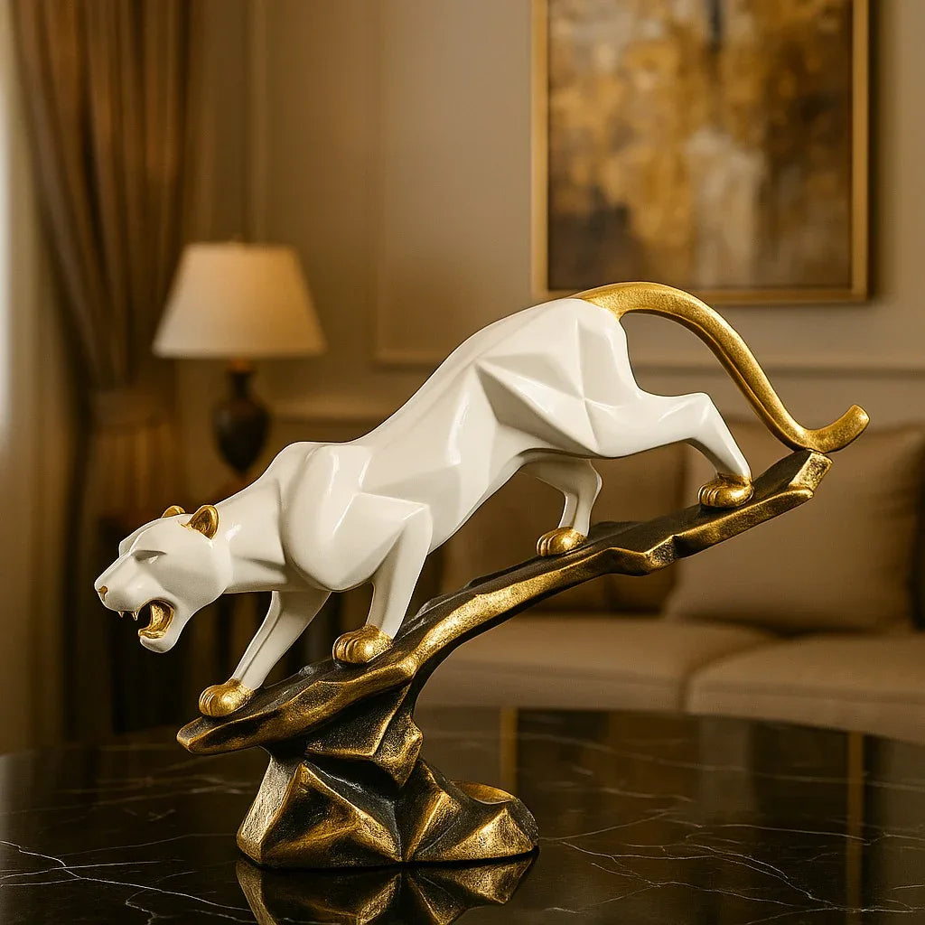 Luxury Panther Table Sculpture – Modern Home Decor (Medium Size)