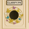 Metal Mirror Motive – 15.5 Inch Modern Wall Décor