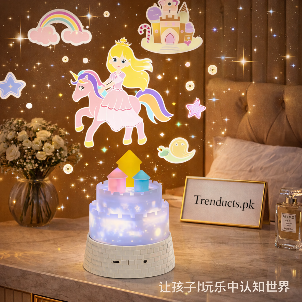 Rotating Unicorn Castle Projector Lamp