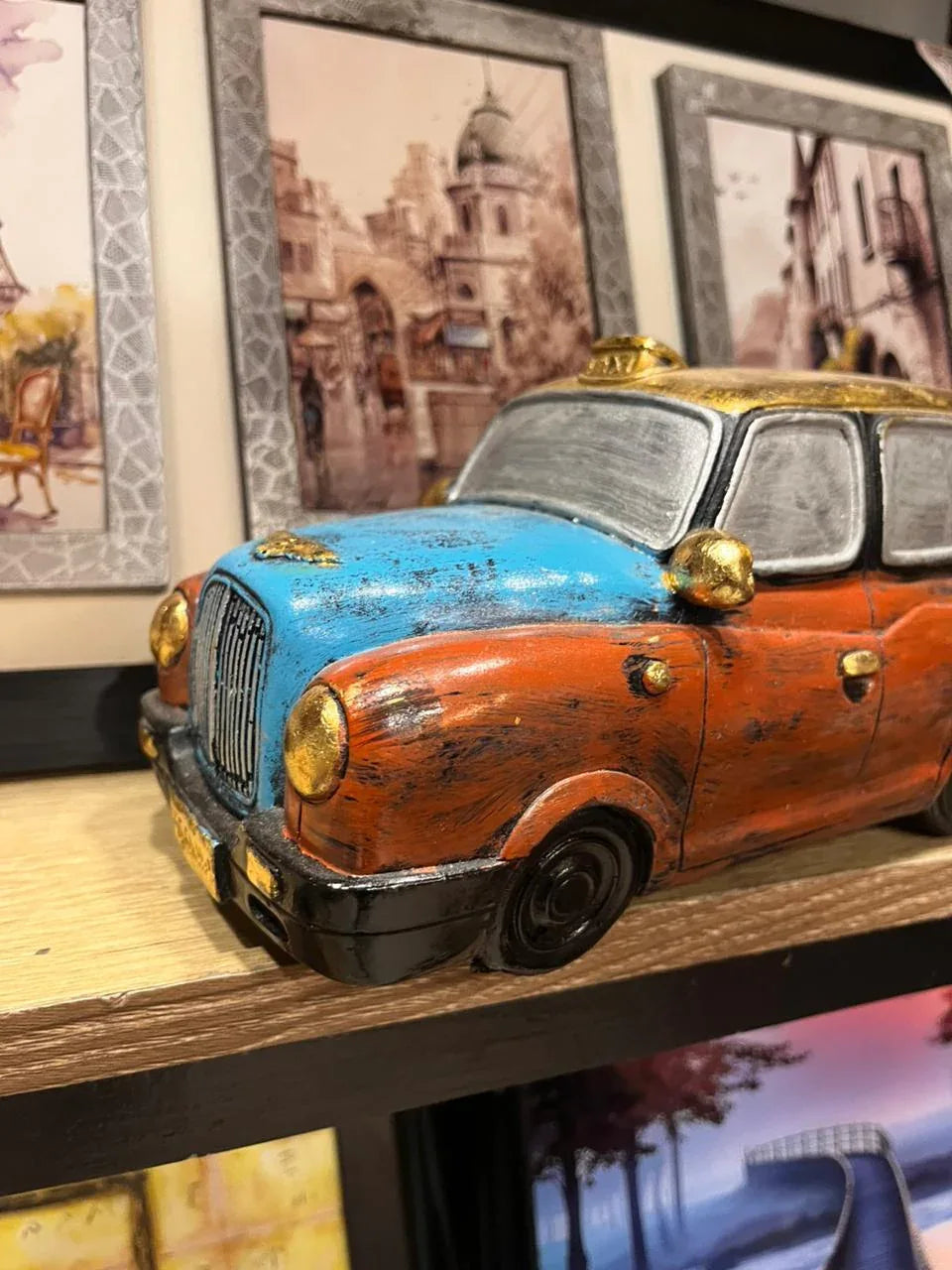 Vintage London Taxi Car Showpiece – Retro Home & Office Decor