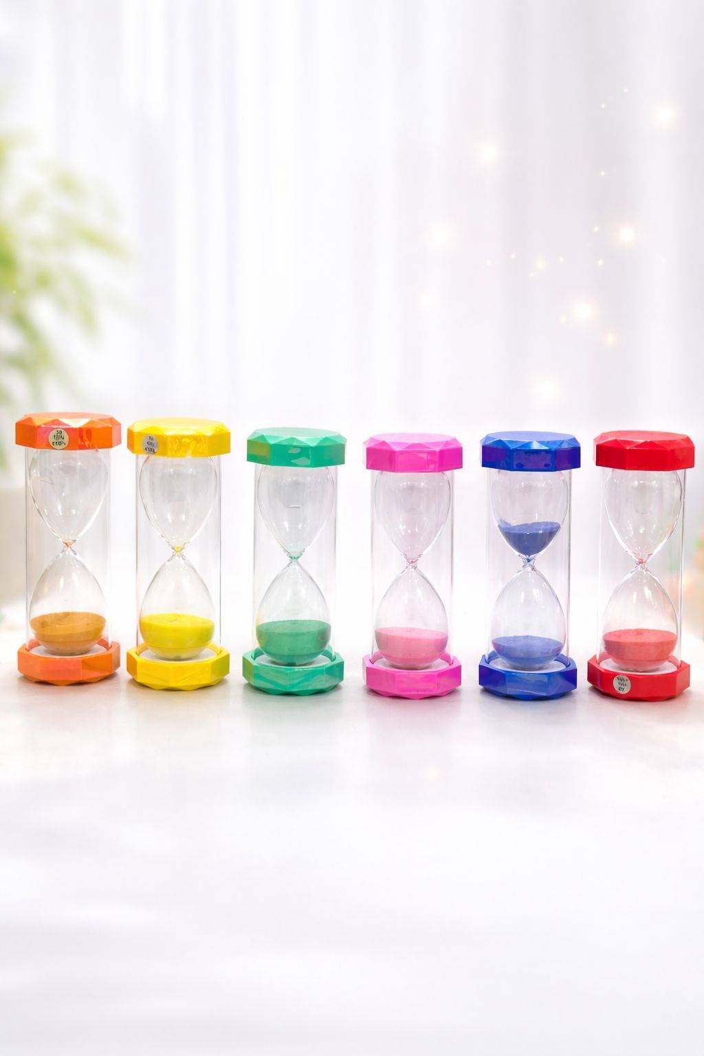 Vibrant Mini Sand Hourglass Timer - Colorful Desktop Decorative Sandglass (each)