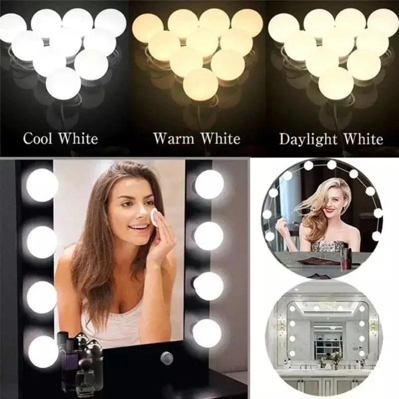 10 Bulb Vanity Light Set for Makeup Mirror