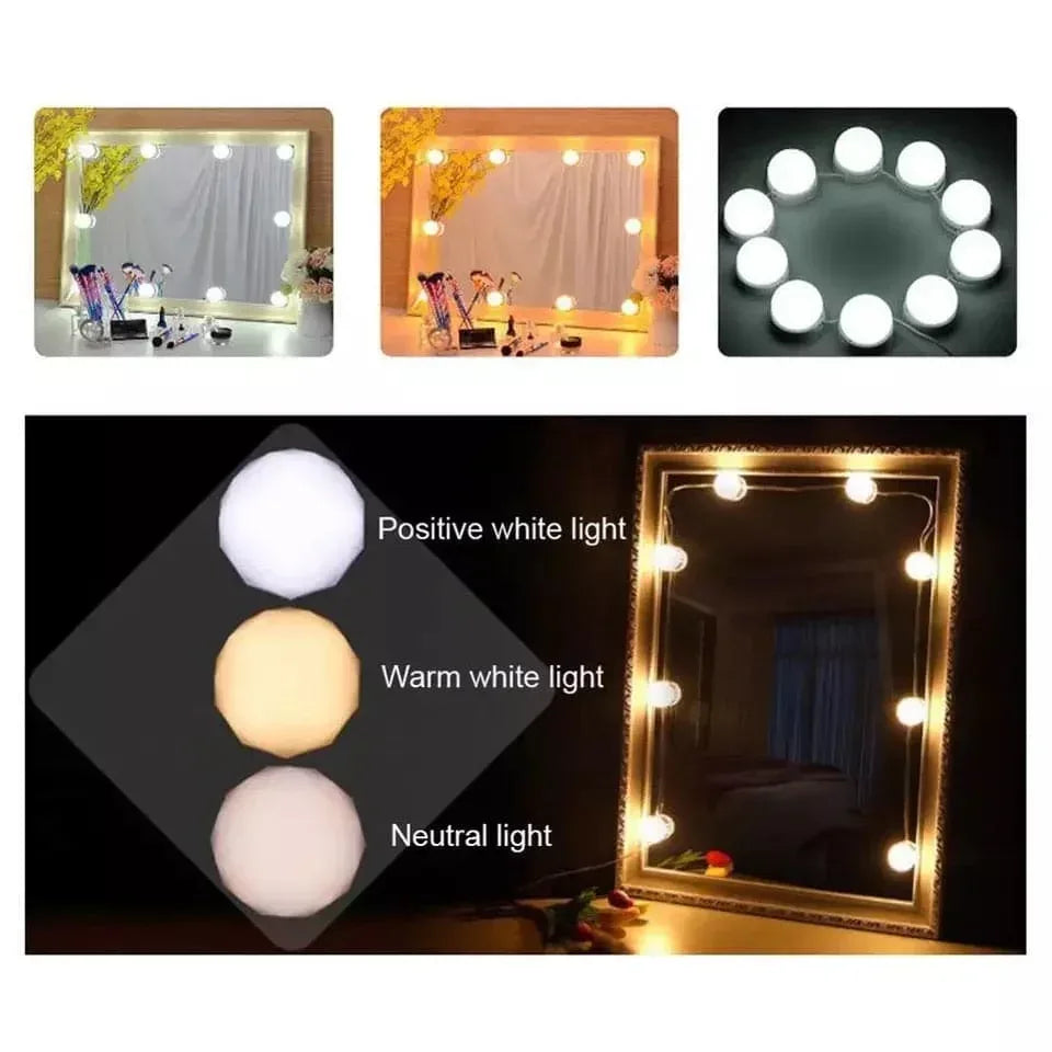 10 Bulb Vanity Light Set for Makeup Mirror