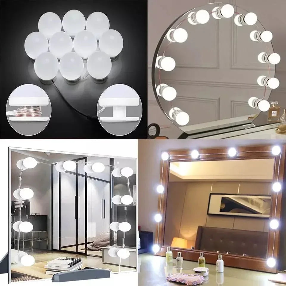 10 Bulb Vanity Light Set for Makeup Mirror