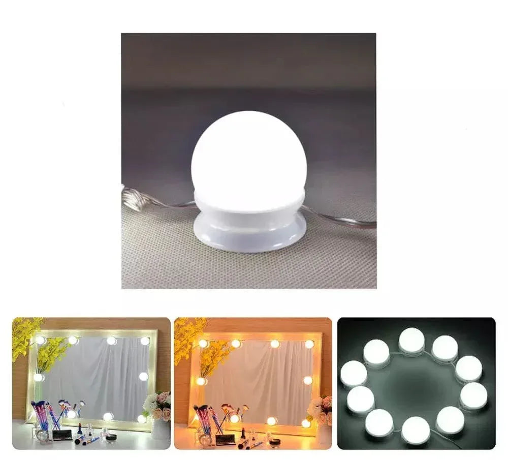 10 Bulb Vanity Light Set for Makeup Mirror