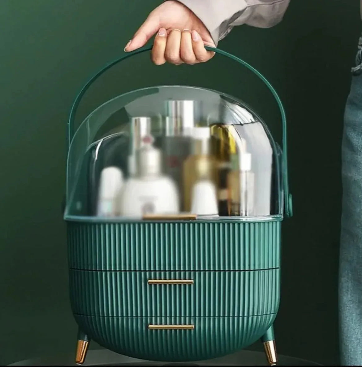 3-Layer Makeup Organizer for Efficient Desktop Storage and Display