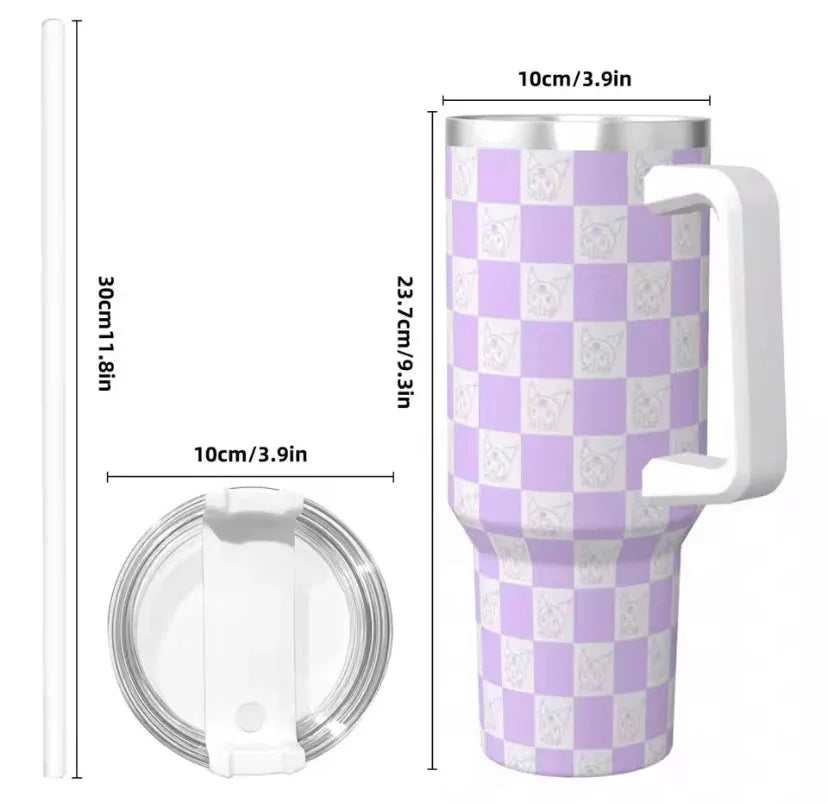 Premium 1200ml Rhinestone Tumbler with Handle & Straw