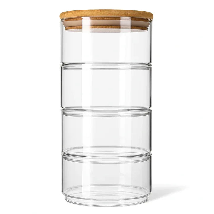 4-Layer Glass Food Container – Airtight Lunch & Storage