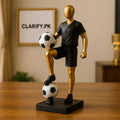 Abstract Football Player Sculpture – Luxury Fiber Sports Statue