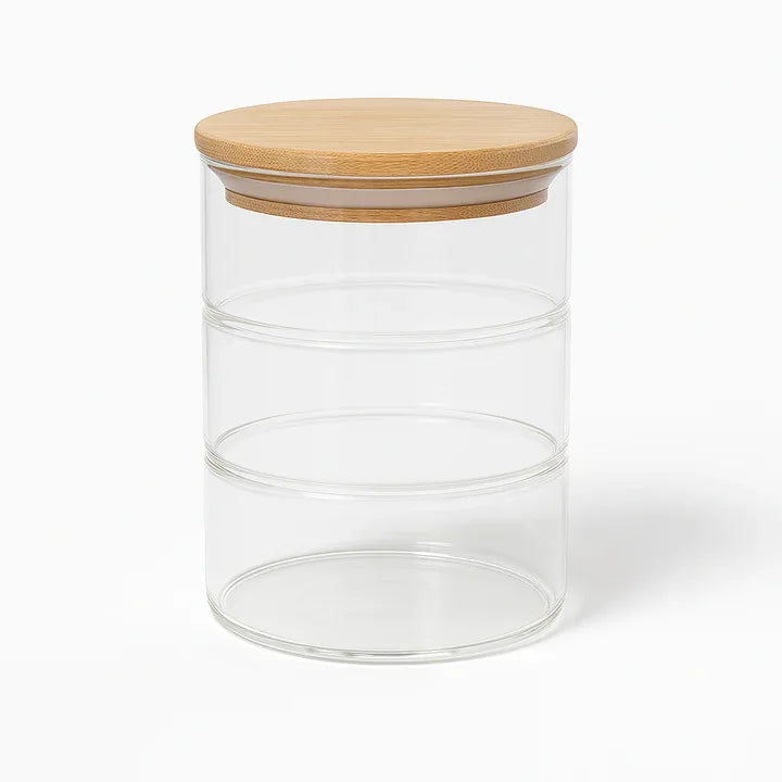 3-Layer Glass Food Container – Airtight Meal Storage