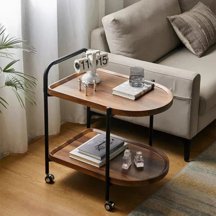 Luxury 2-Tier Serving Cart with Wheels