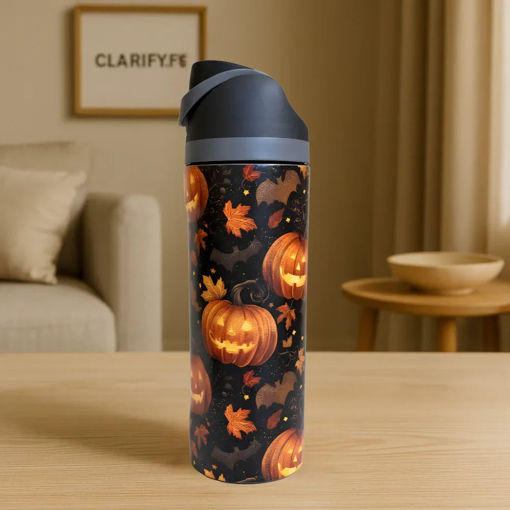 Premium Halloween Pumpkins Owala-Style Bottle – 950ml