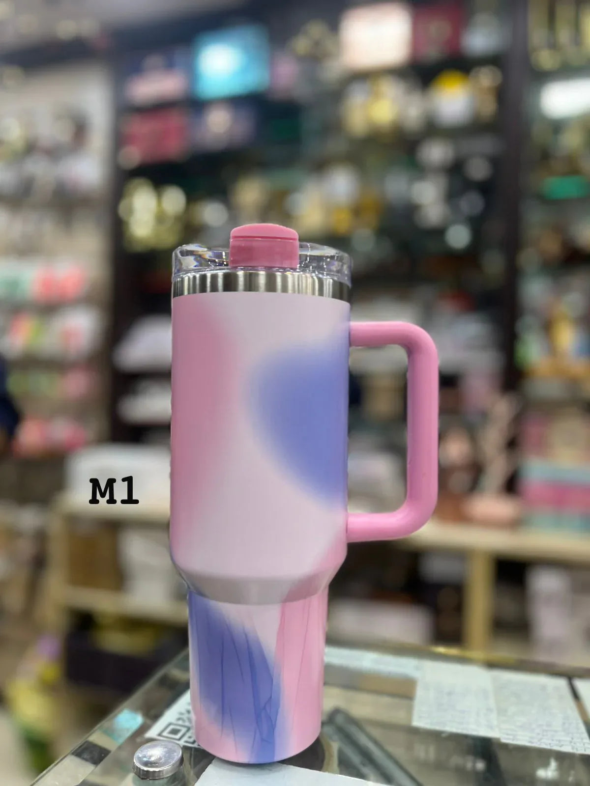 Premium Pink & Blue Gradient Cloud 40oz Tumbler – 1200ml