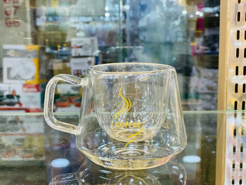 Transparent Glass Mug – 200ml Heat-Resistant Cup