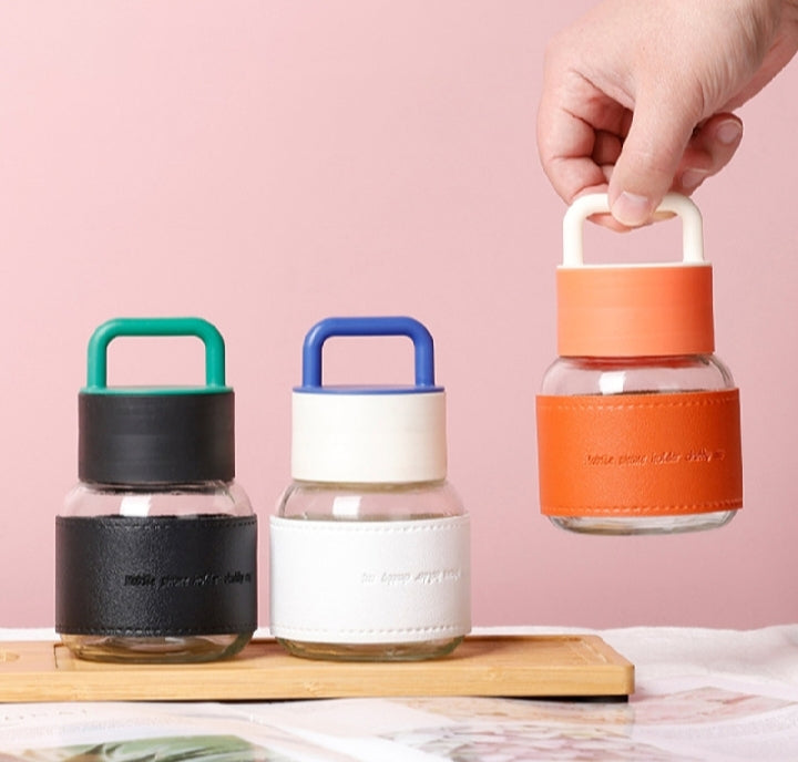 Minimalist Glass Mug - Straight-Edge Handle Cup