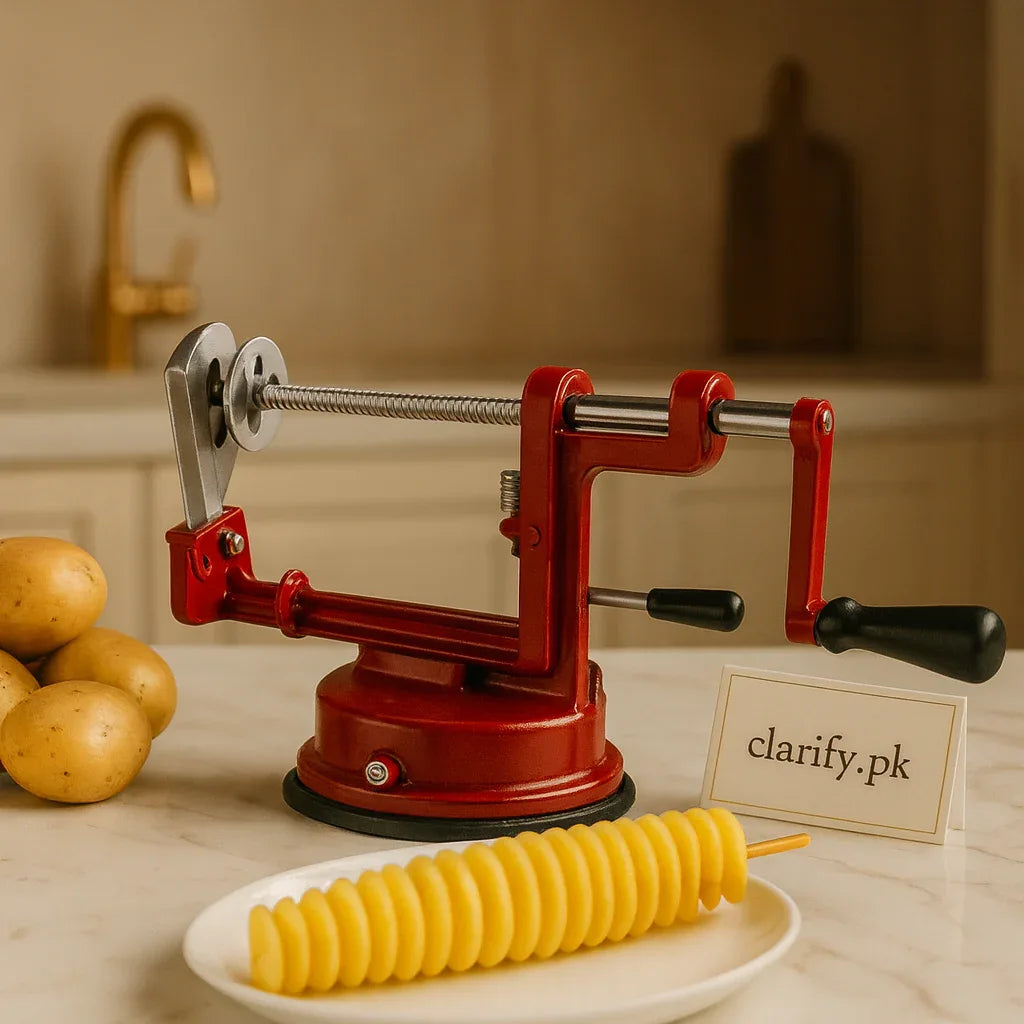 Spiral Potato cutter - Suction Base & Hand Crank