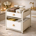 Binca Modern Countertop Storage Cart – 2-Tier Mobile Organizer