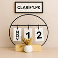 Decorative Flip Wooden Table Calendar – Desk Organizer