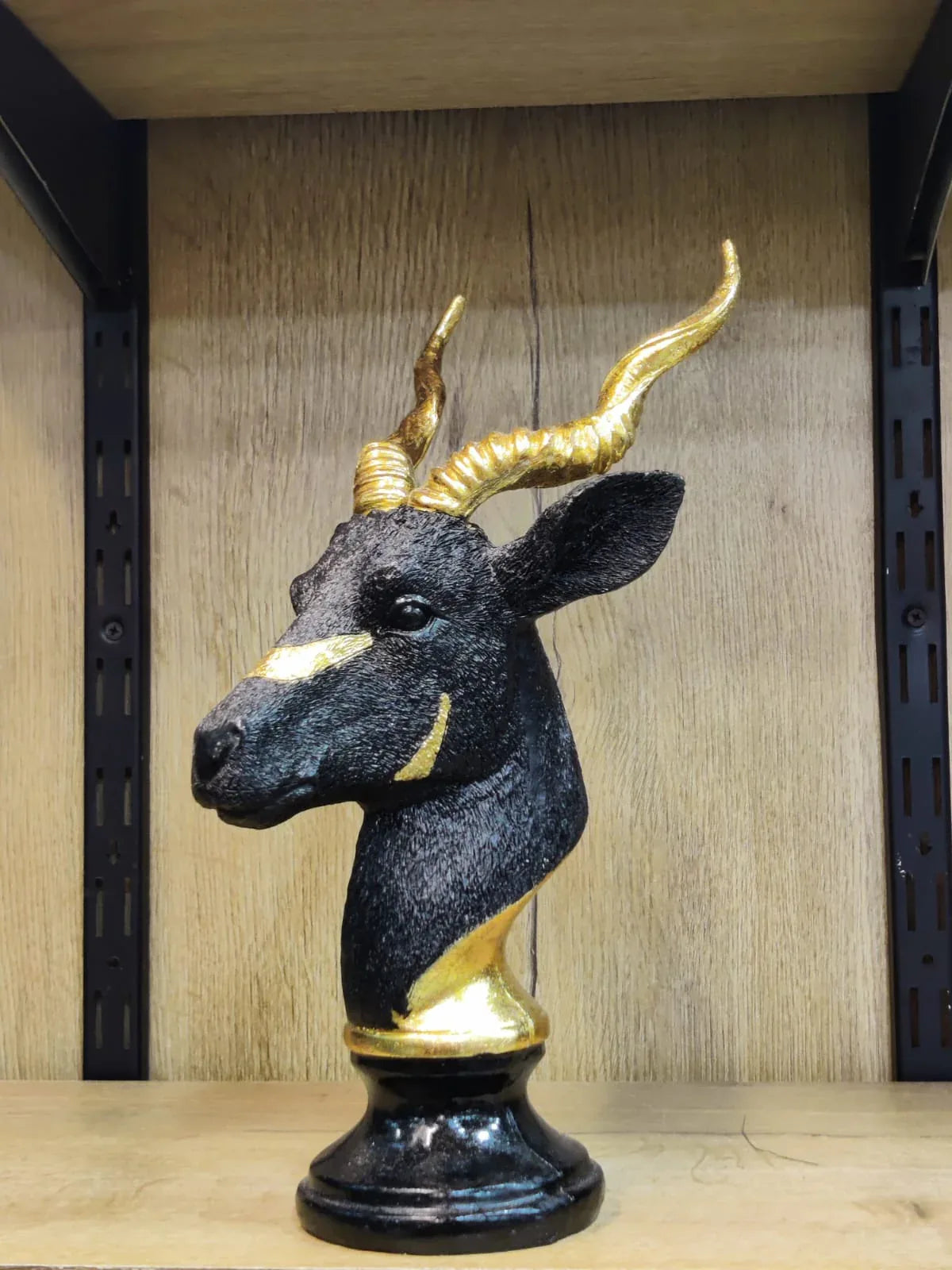 Luxury Gold Markhor Head Decorative Showpiece