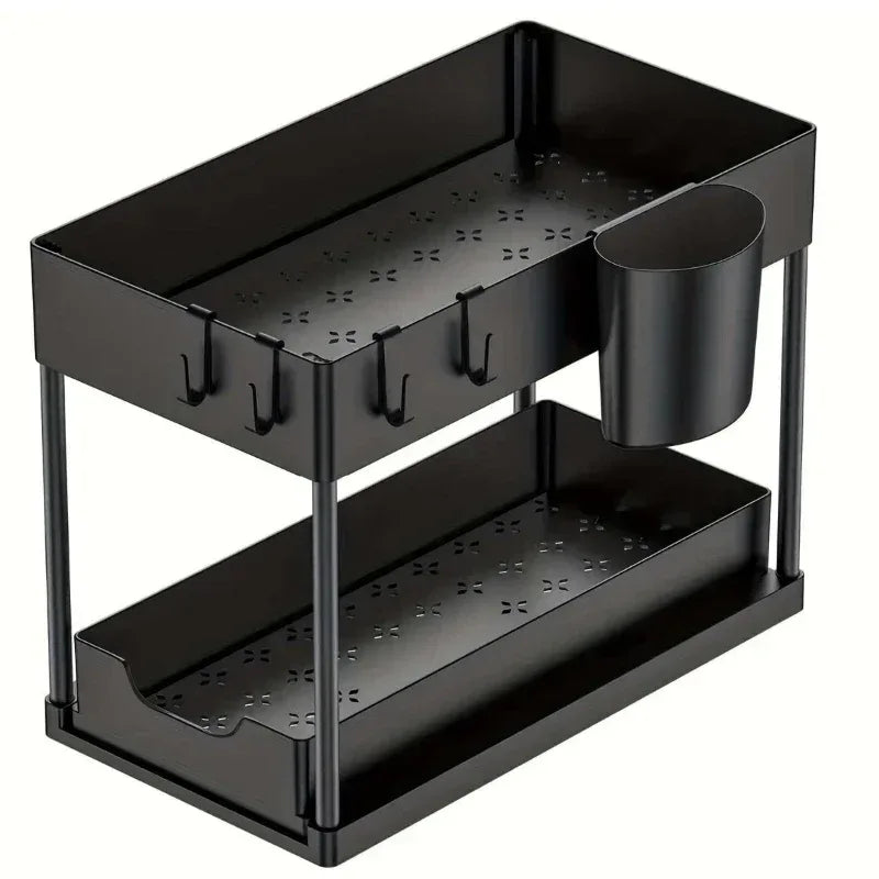 2 Tier Kitchen Organizer with Utensil Holders