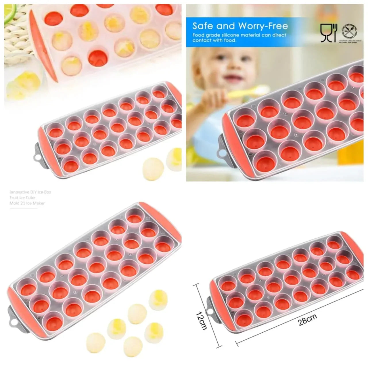 Pop Up Ice Cube Tray – Easy Release Ice Maker