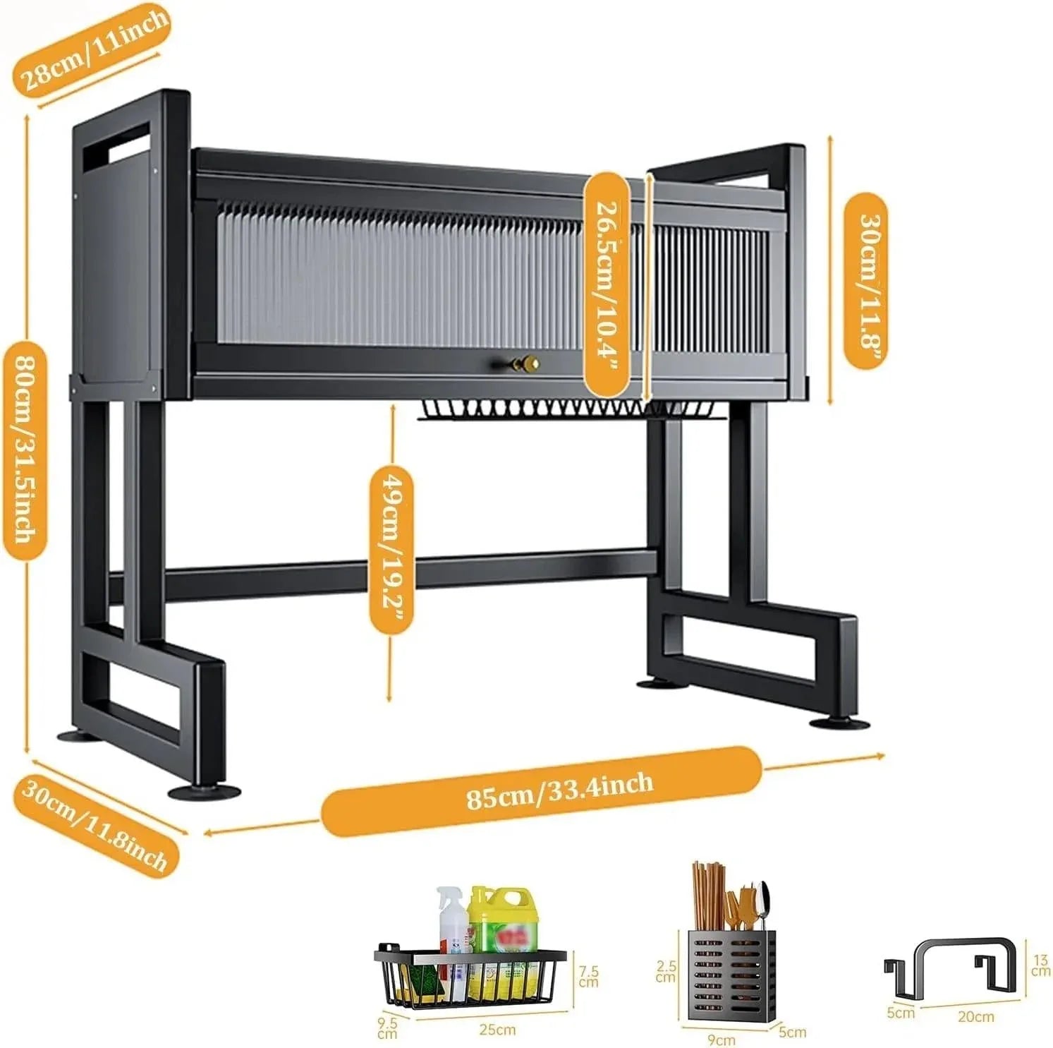Over The Sink Rack for Kitchen Organization and Storage