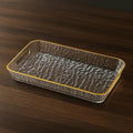 Premium Acrylic Tray – Golden Rim