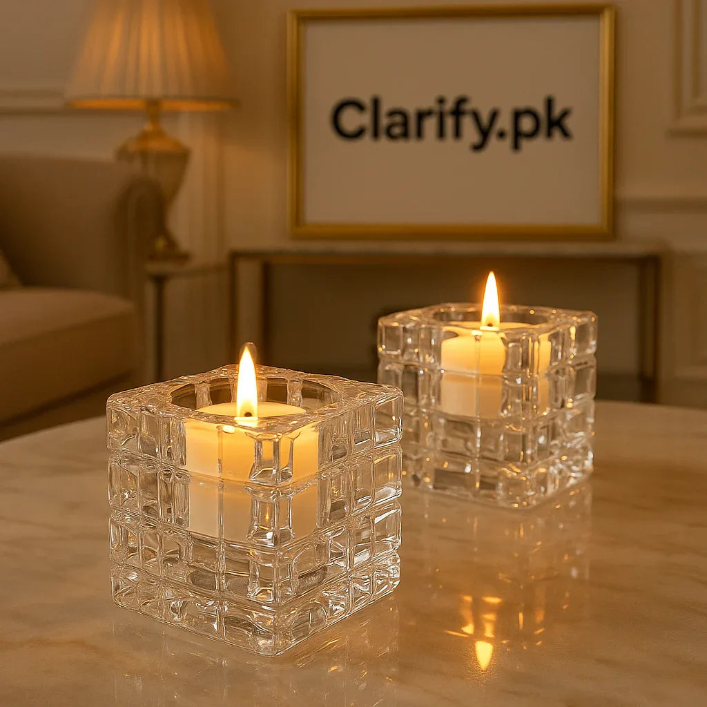 Mini Square Crystal Candle – Decorative Scented Candle