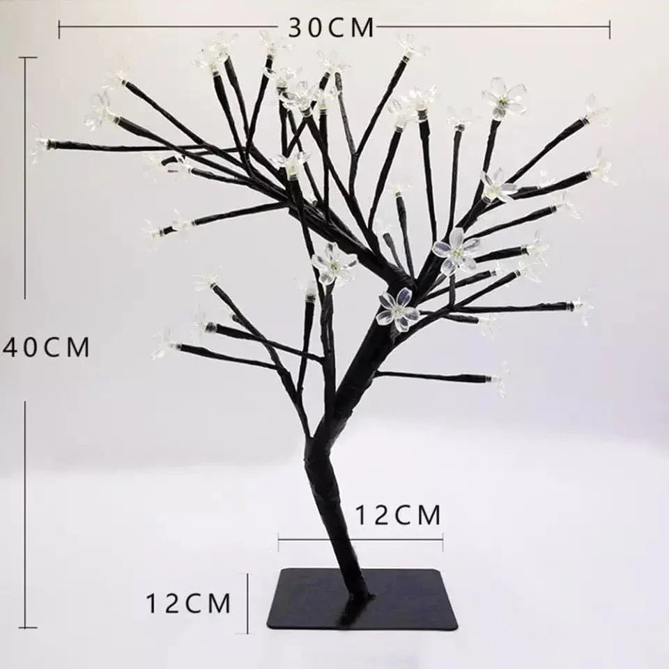 24 LED Night Light Table Lamp with Floral Design