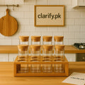 Luxury 6 Glass Jar Set with Stand – Kitchen Organizer