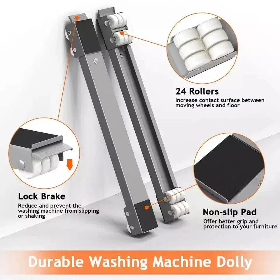 2 Pcs Heavy-Duty Washing Machine Pulley Bracket Set