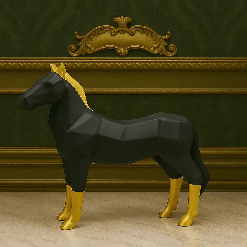 Fiber Horse Sculpture Showpiece – Elegant Home Décor