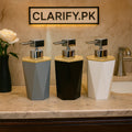 Luxury Liquid Soap Dispenser with Wooden Lid – Refillable Bottle