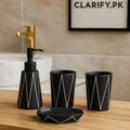 Luxury 4Pcs Black Bath Set – Modern Bathroom Décor