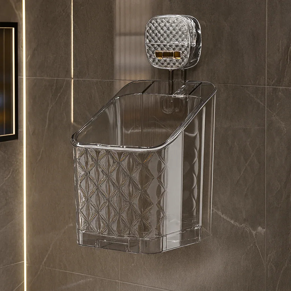 Premium Glacier Texture Suction Wall Bathroom Organizer (High Quality)