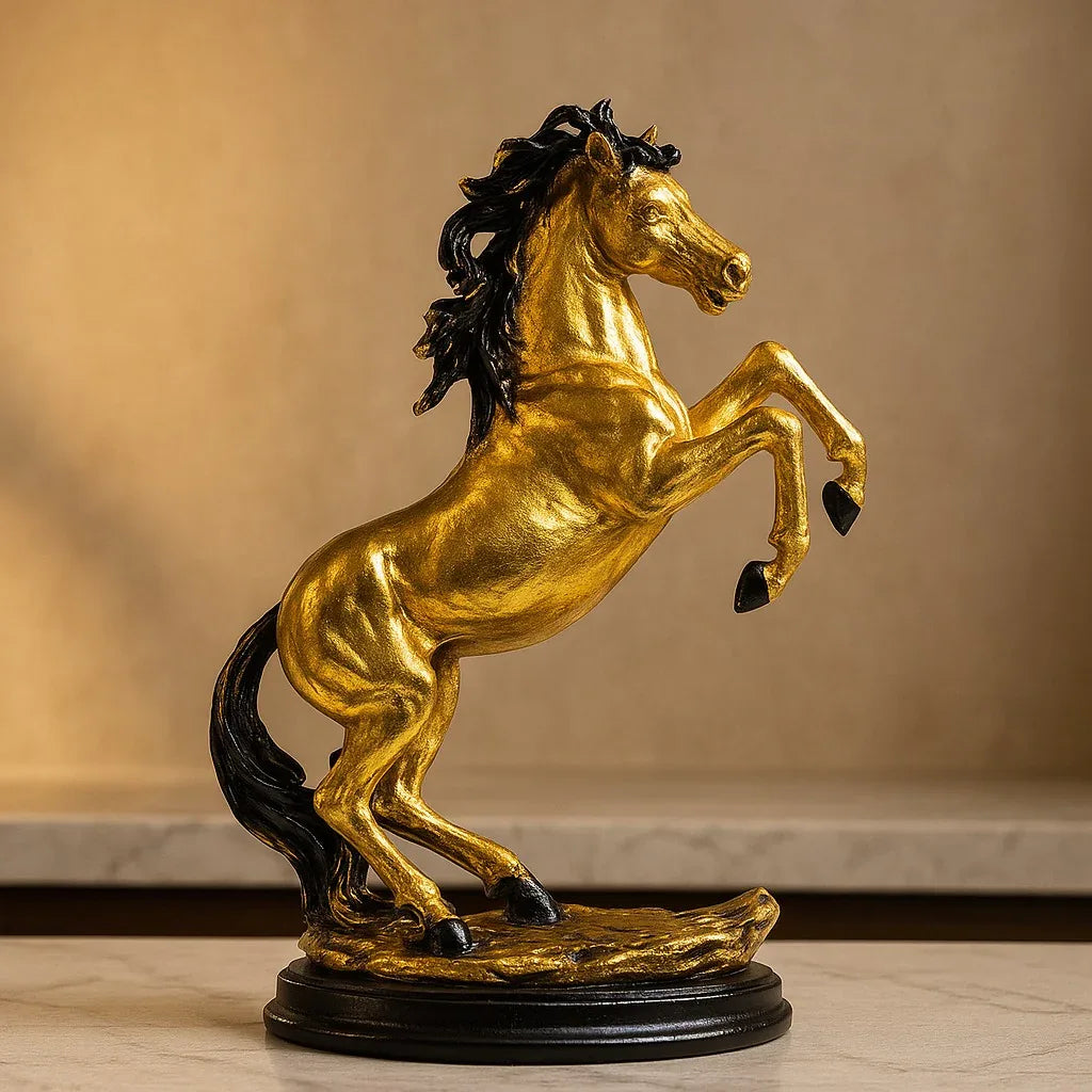 Luxury Rearing Horse Statue – Elegant Home Décor (Medium Size)