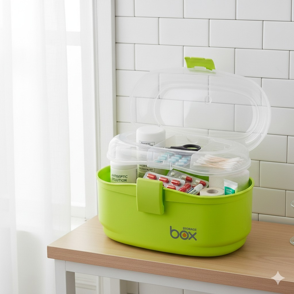 Oval Storage Box with Transparent Lid – Multipurpose Organizer