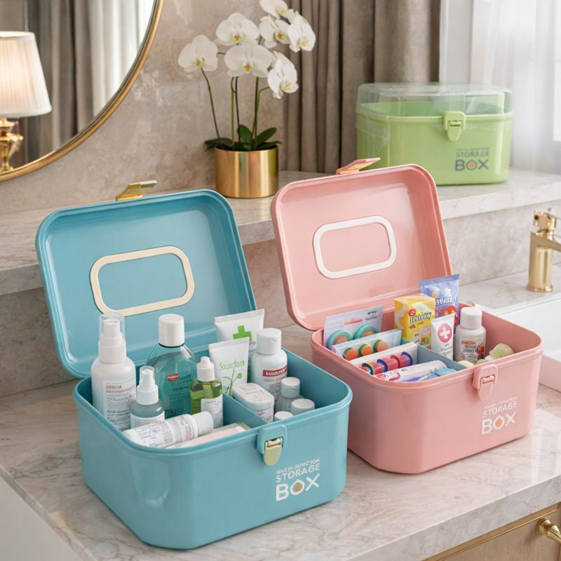 Multifunction Medicine Storage Box – Hexa Design (Random color)