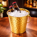 Gold Stainless Steel Serving Bucket - Luxury Snack Pail