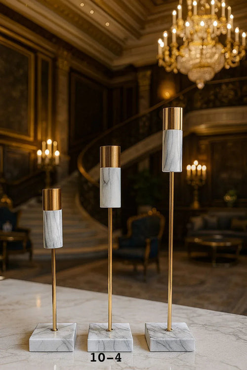 3pcs Marble Shade Candle Set – Elegant Home Décor