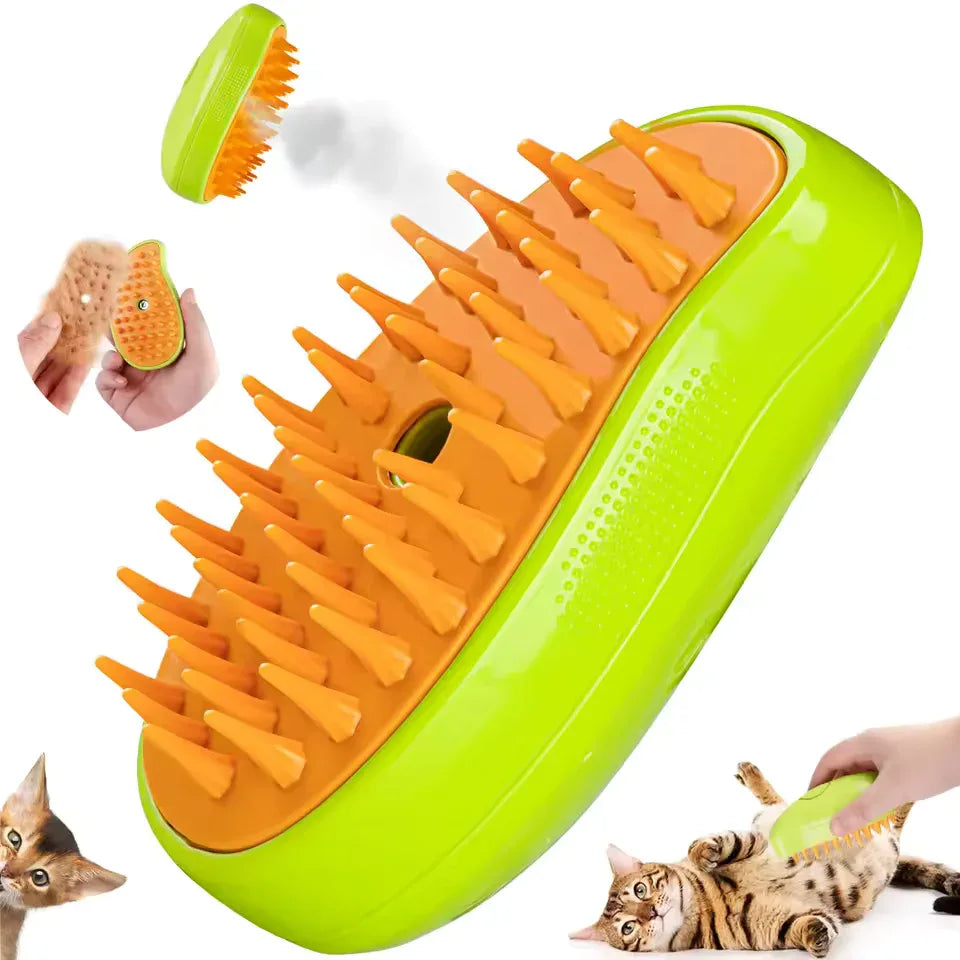 3 in 1 Steam Brush for Cats and Dogs