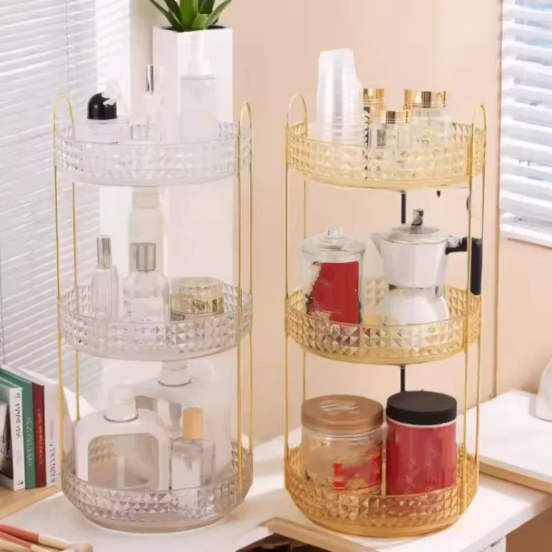 3 Layer Cosmetic Organizer Rack - Elegant Storage