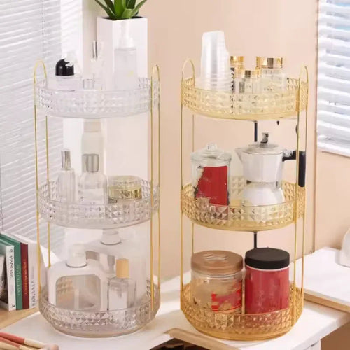 3 Layer Cosmetic Organizer Rack - Elegant Storage