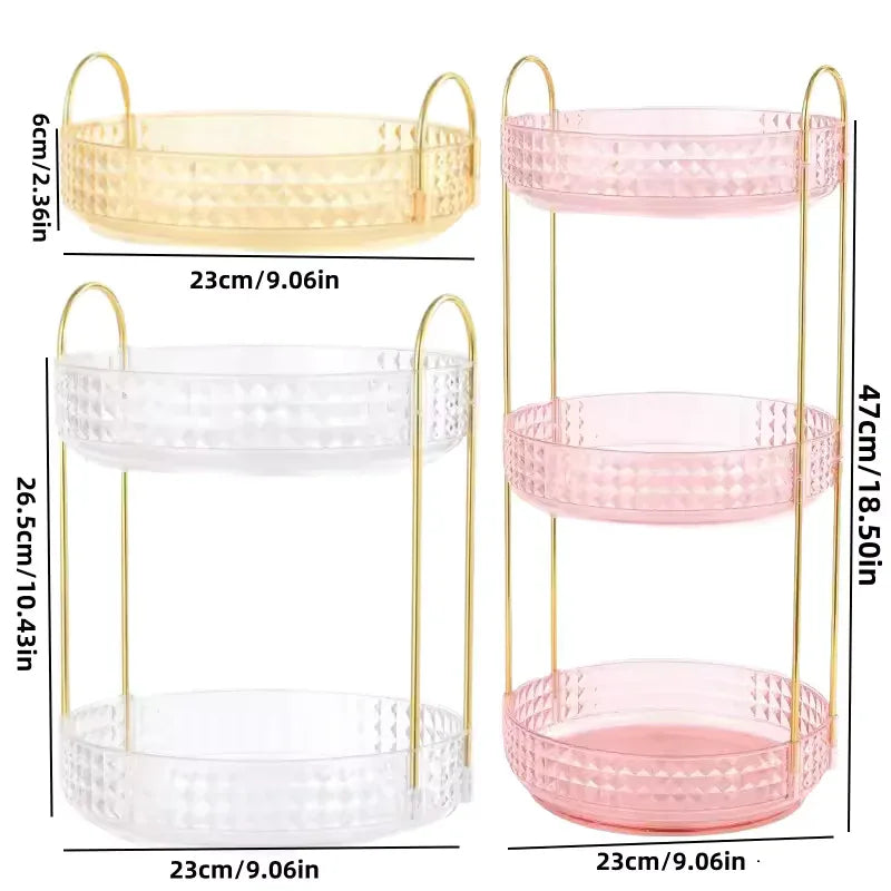 3 Layer Cosmetic Organizer Rack - Elegant Storage