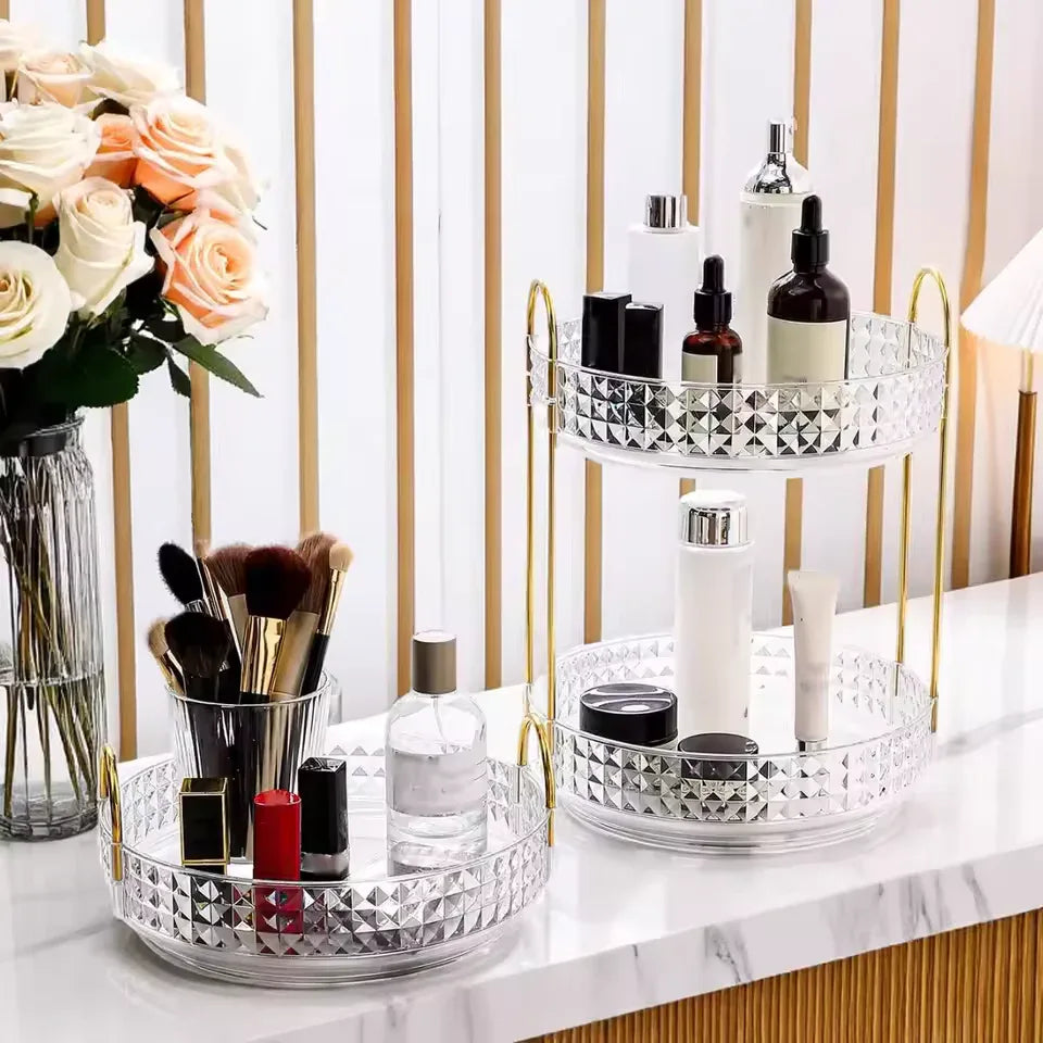 3 Layer Cosmetic Organizer Rack - Elegant Storage